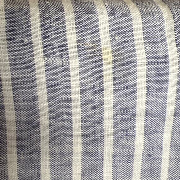 J. Jill Linen Striped Button Down Women Sleeveless Blue White Large - Picture 7 of 7